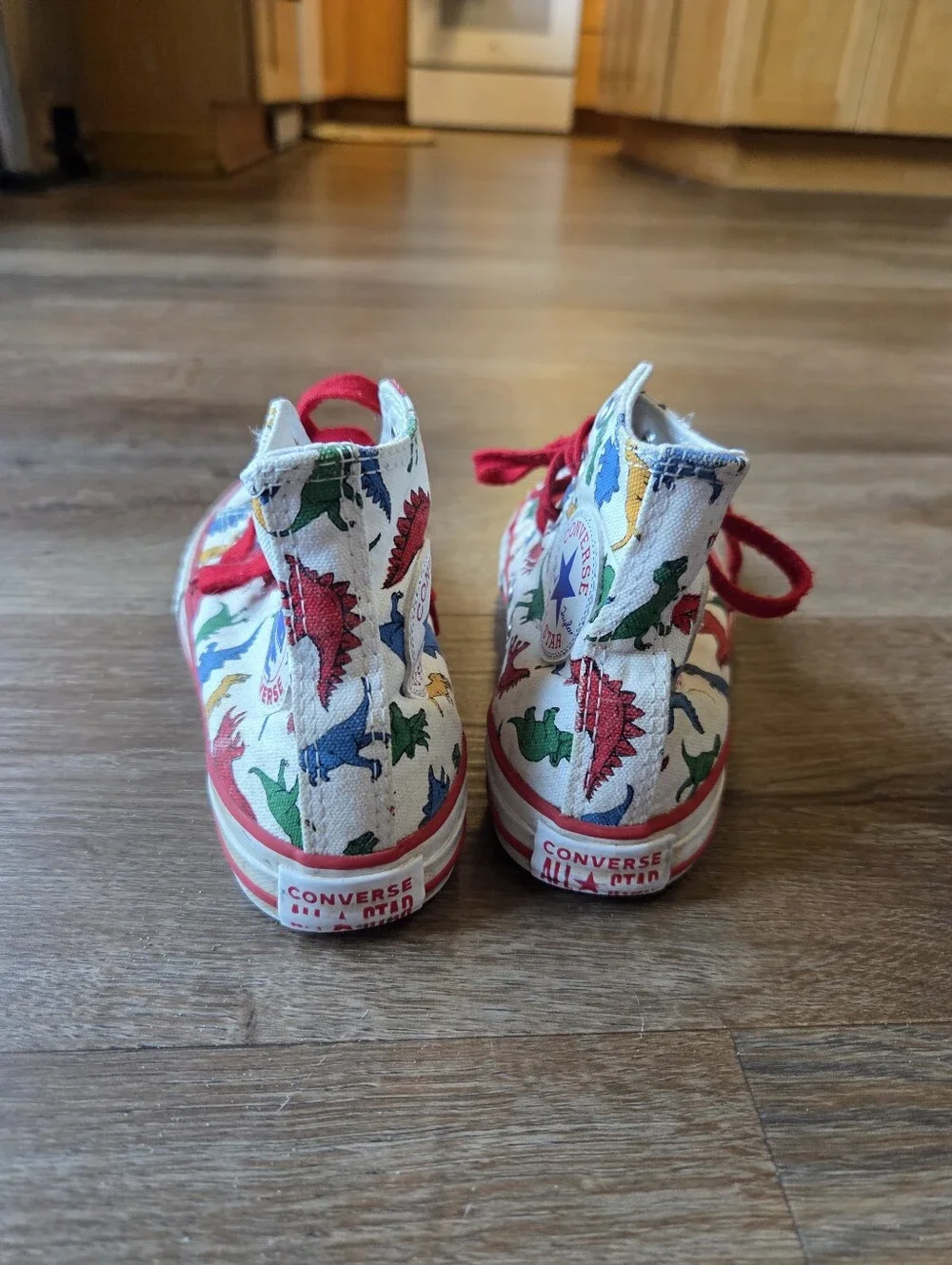 Converse Dino Dinosaur High Top Sneakers Shoes Boys Youth Kids size 13